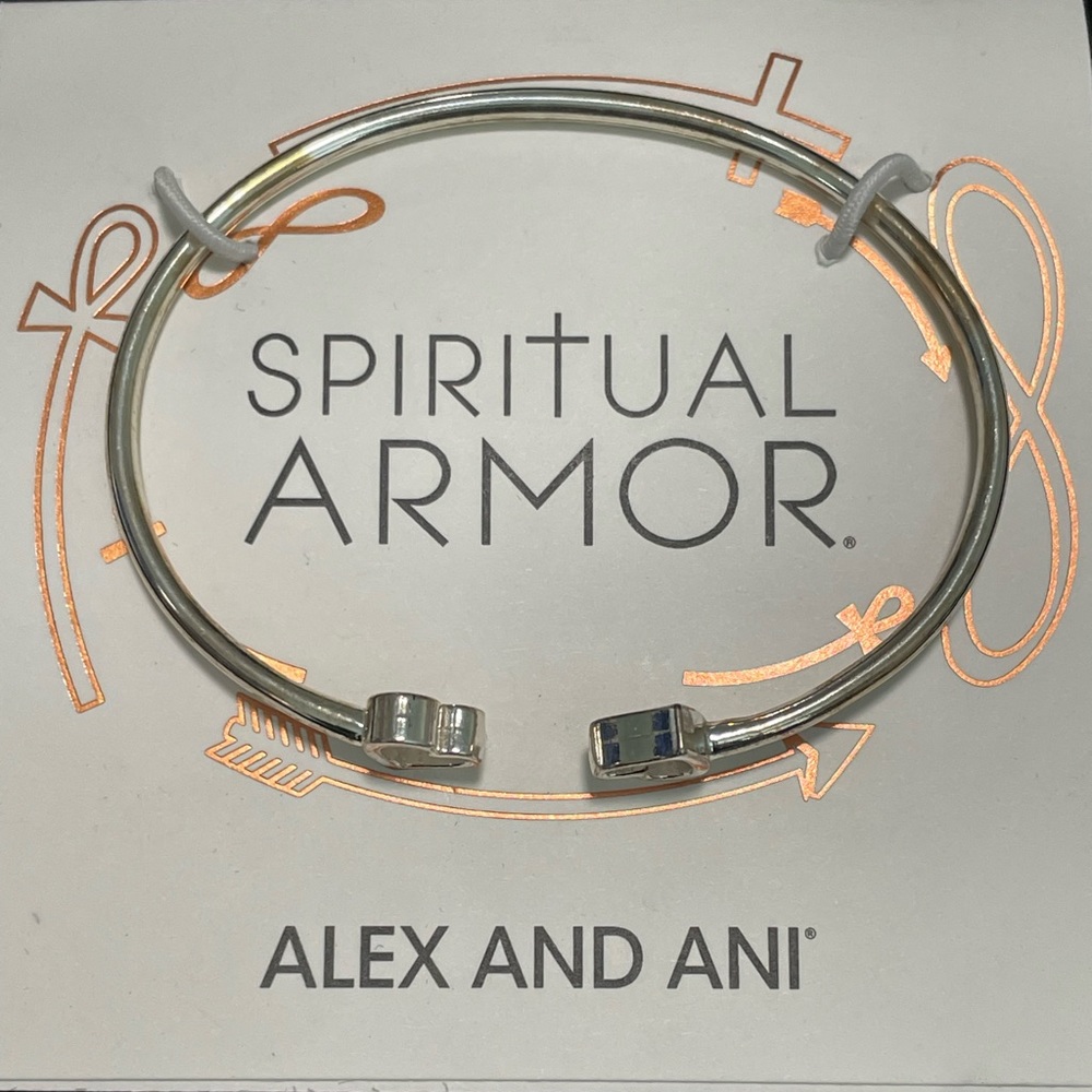 Alex and Ani Spiritual Armor cuff bracelet. NWT. .925 sterling silver